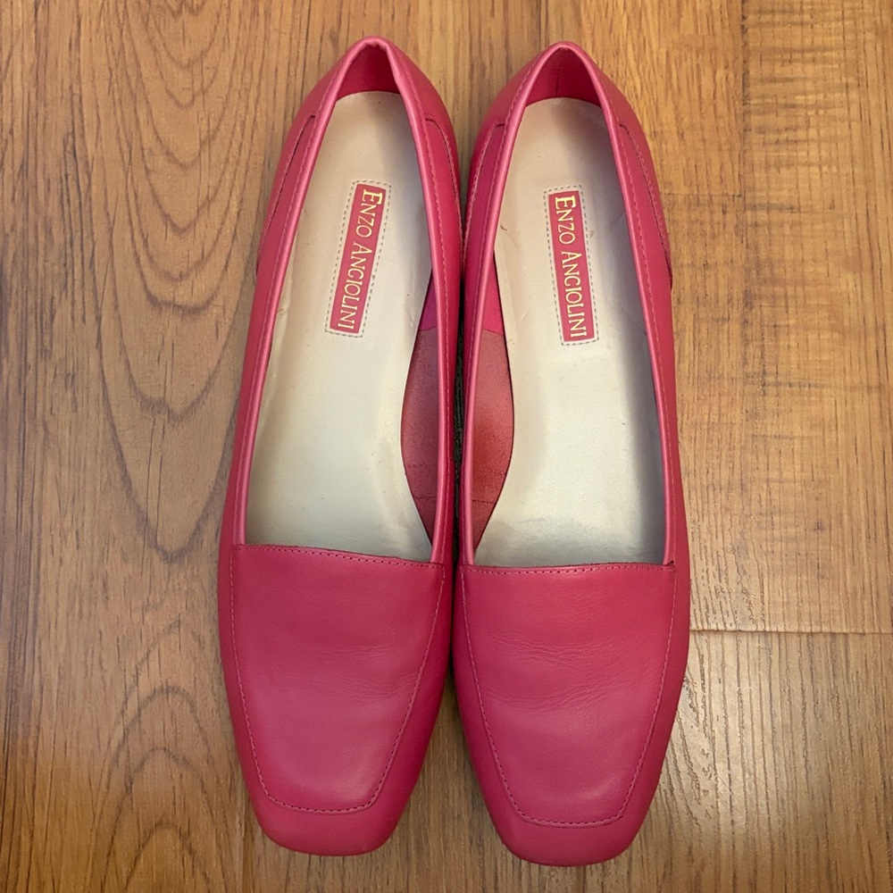Enzo Angiolini Women’s Leather Pink Flats, Size 11
